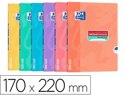 Cahier hamelin openflex pastel agrafe 170x220 96 pages optik paper seyes