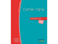 Cahier hamelin serpodile 17x22 cm 48 pages double ligne 2mm niveau 4