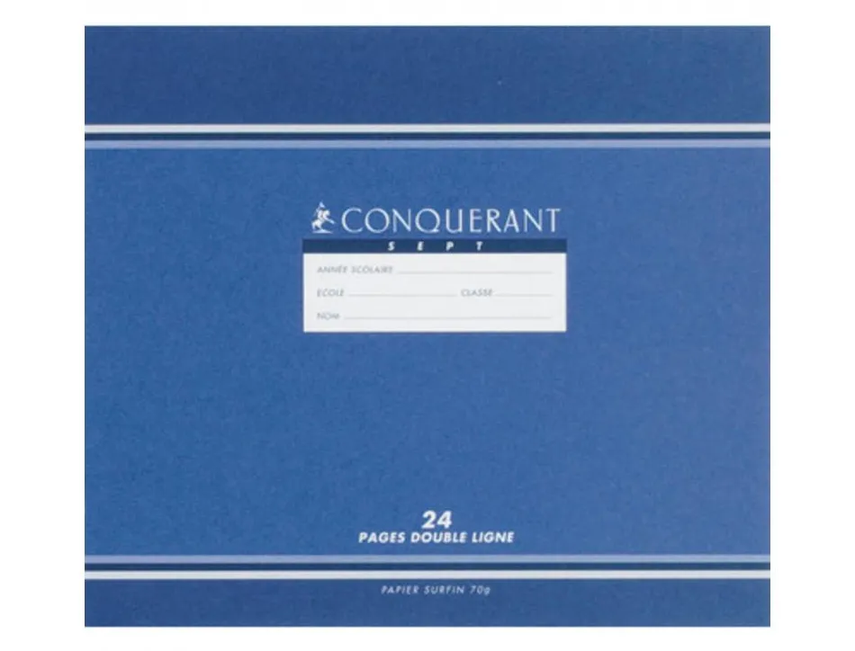 Cahier maternelle calligraphe pique a l'italienne 17x14,7cm 24p double ligne 3mm 70g coloris rose