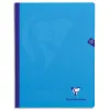Cahier mimesys brochure cousue clairefontaine 192 pages seyes format 24 x 32 couverture polypro bleue