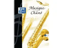 Cahier musique chant piqué oxford couverture pelliculée lavable a4 21x29,7cm 90g 24 pages séyès 24 pages musique