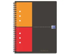 Cahier notebook oxford optik paper couverture rigide a5+ 16,9x21cm 160 pages 5x5mm feuilles détachables perforées noir