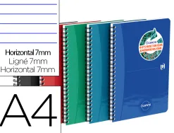 Cahier oceanis oxford integrale polypropylene 210x297 mm 180 pages optik paper l 7 mm coloris assortis