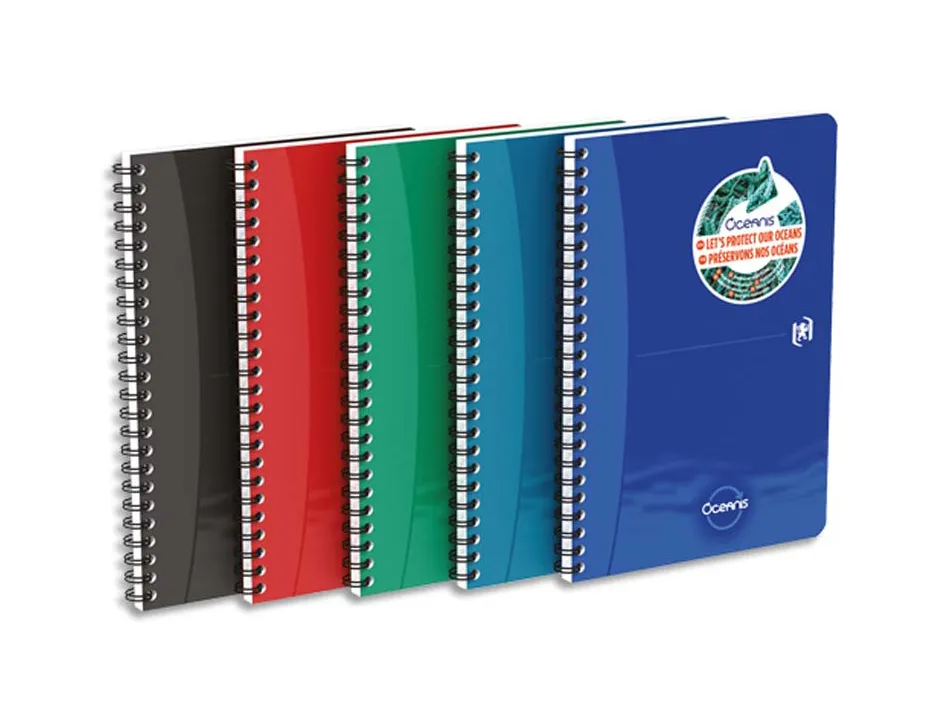 Cahier oceanis oxford integrale polypropylene 210x297 mm 180 pages optik paper q5 coloris assortis