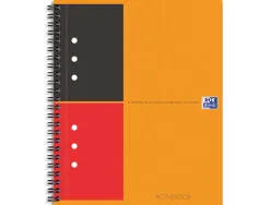 Cahier oxford active book optik paper couverture polypropylène pochette rangement a5+ 17,8x21cm 160 pages ligné