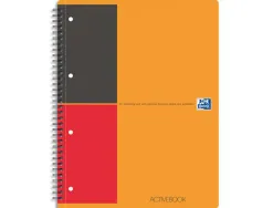 Cahier oxford active book optik paper couverture polypropylène pochette rangement a4+ 21x32cm 160 pages ligné