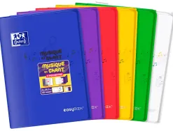 Cahier oxford easybook musique et chants agrafe 210x297mm 48p optik paper seyes/musique