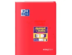 Cahier oxford easybook musique et chants agrafe 240x320mm 48p optik paper seyes/musique