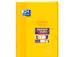 Cahier oxford easybook musique et chants agrafe 240x320mm 48p optik paper seyes/musique