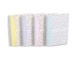 Cahier oxford floral couverture 360 degrés finition soft touch a5 120 pages 90g ligné 7mm marge