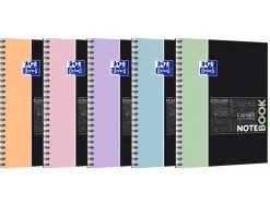 Cahier oxford smart spirale 4 trous a6 100 pages optik paper5x5 coloris pastel assortis lot 20 unites