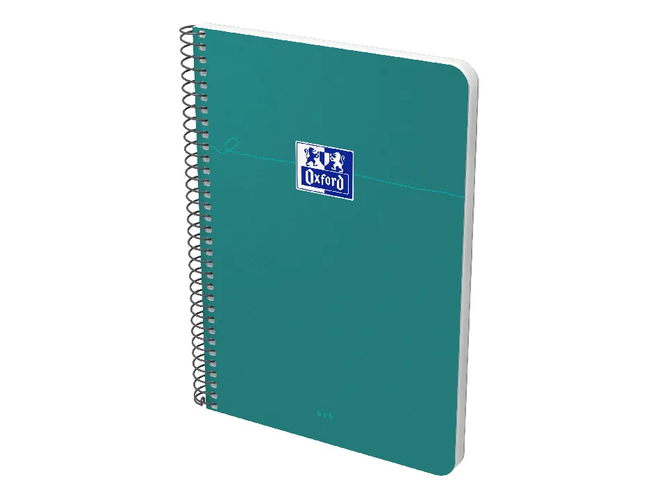 Cahier oxford smart spirale 4 trous 230x297mm 160 pages optik paper 5x5 coloris pastel assortis lot 20 unites