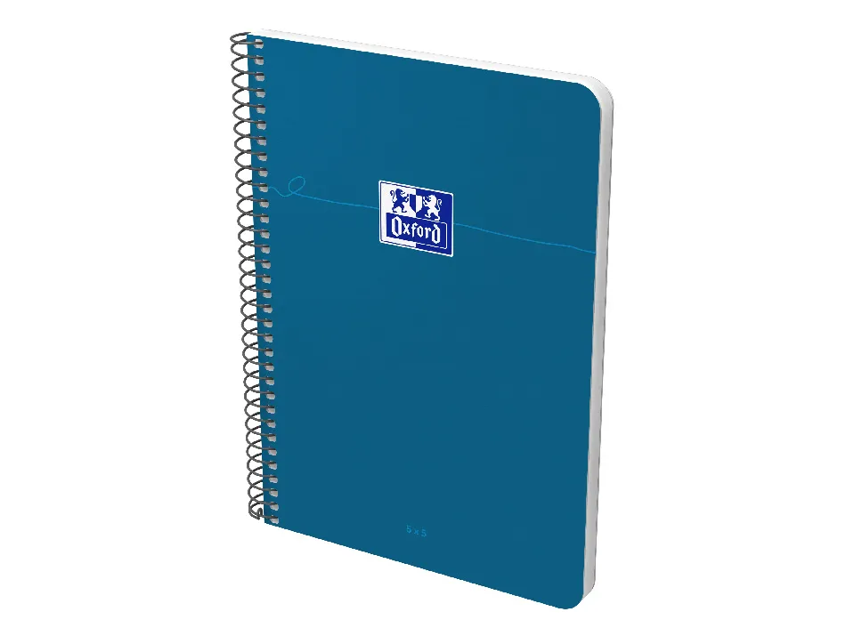 Cahier oxford smart spirale 4 trous 230x297mm 160 pages optik paper 5x5 coloris pastel assortis lot 20 unites
