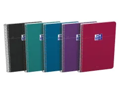 Cahier oxford smart spirale 4 trous 230x297mm 160 pages optik paper 5x5 coloris pastel assortis lot 20 unites