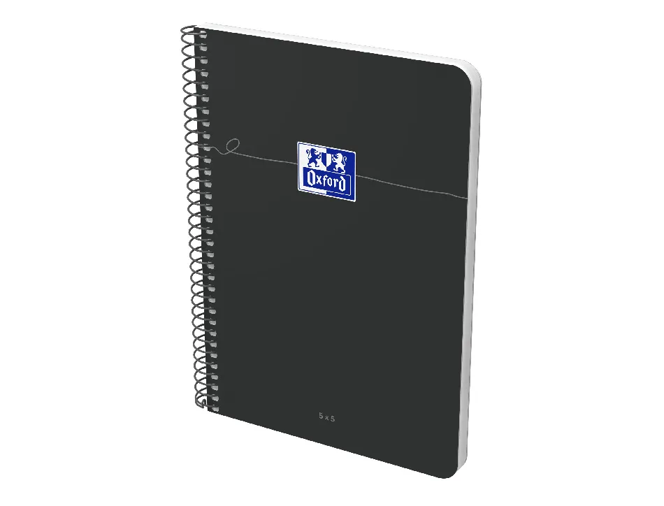 Cahier oxford smart spirale 4 trous 230x297mm 160 pages optik paper 5x5 coloris pastel assortis lot 20 unites