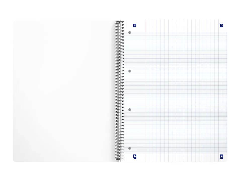 Cahier oxford smart spirale 4 trous 230x297mm 160 pages optik paper seyes coloris intense assortis lot 20