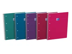 Cahier oxford smart spirale 4 trous 230x297mm 160 pages optik paper seyes coloris intense assortis lot 20