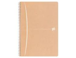 Cahier oxford touareg recycle couverture carte souple reliure integrale a5 148x210mm 180p 90g 5x5mm sable