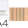 Cahier oxford touareg recycle couverture souple reliure integrale a4 210x297mm 180p 90g ligne 7mm marge col. sable