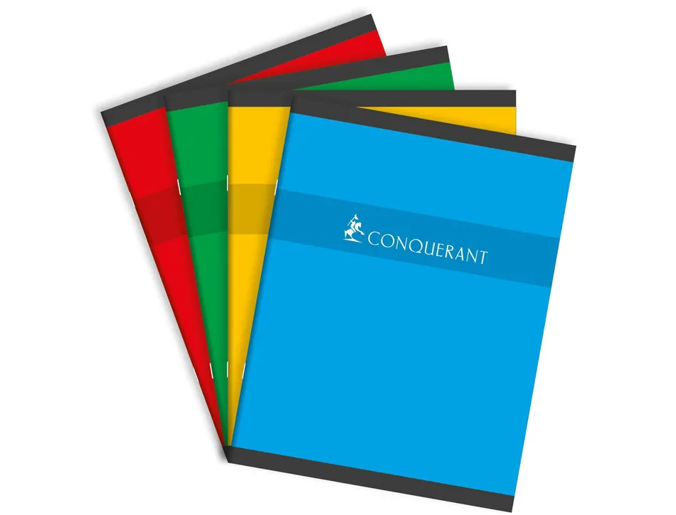 Cahier piqu conquerant couverture vernie carte 17x22cm 140 pages piqure 70g s y s