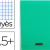 Cahier piqué clairefontaine couverture polypropylène transparente a5+ 17x22cm 96 pages 90g séyès coloris vert