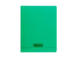 Cahier piqué clairefontaine couverture polypropylène transparente a5+ 17x22cm 96 pages 90g séyès coloris vert