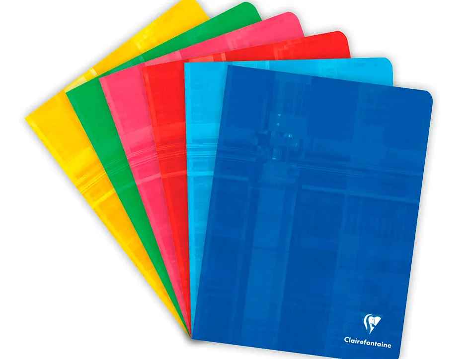 Cahier piqué clairefontaine papier vélin velouté couverture pelliculée a5+ 17x22cm 48 pages 90g séyès