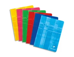Cahier piqué clairefontaine papier vélin velouté couverture pelliculée a5+ 17x22cm 48 pages 90g séyès