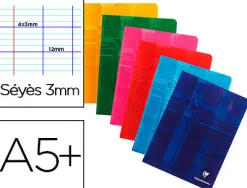 Cahier piqué clairefontaine écriture pour enfants a5+ 17x22cm 32 pages 90g séyès enfantine 12x12mm