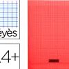 Cahier piqué clairefontaine couverture polypropylène transparente a4+ 24x32cm 96 pages 90g séyès coloris rouge