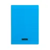 Cahier piqué clairefontaine couverture polypropylène transparente a4 21x29,7cm 96 pages 90g séyès coloris bleu