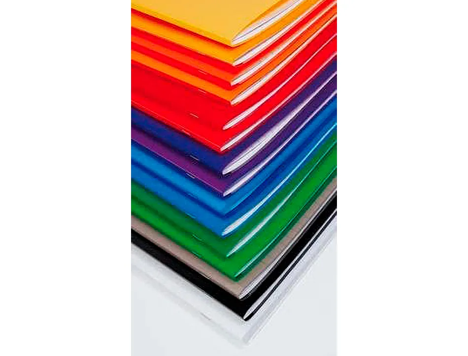 Cahier piqué clairefontaine koverbook couverture protectrice pp transparent 2 rabats a4+ 24x32cm 96 pages 90g séyès