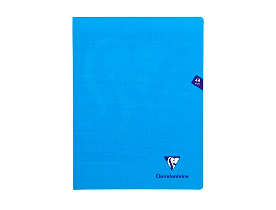 Cahier piqué clairefontaine mimesys couverture polypropylène a4+ 24x32cm 48 pages 90g réglure séyès coloris assortis