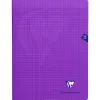 Cahier piqué clairefontaine mimesys couverture polypropylène a4+ 24x32cm 96 pages 90g réglure séyès coloris violet
