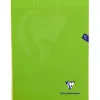 Cahier piqué clairefontaine mimesys couverture polypropylène a4+ 24x32cm 96 pages 90g réglure séyès coloris vert