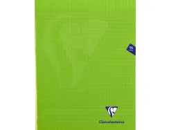 Cahier piqué clairefontaine mimesys couverture polypropylène a4+ 24x32cm 96 pages 90g réglure séyès coloris vert