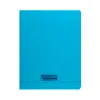 Cahier piqué clairefontaine couverture polypropylène transparente a5+ 17x22cm 96 pages 90g séyès coloris bleu