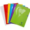 Cahier piqué clairefontaine mimesys couverture polypropylène a4+ 24x32cm 96 pages 90g quadrillage 5mm coloris assortis