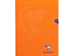 Cahier piqué clairefontaine mimesys couverture polypropylène a4+ 24x32cm 96 pages 90g réglure séyès coloris orange