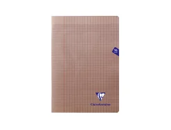 Cahier piqué clairefontaine papier vélin velouté couverture pelliculée a4 21x29,7cm 96 pages 90g séyès