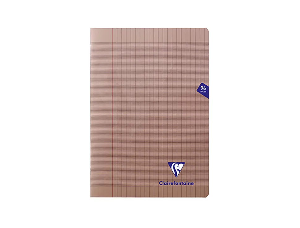Cahier piqué clairefontaine papier vélin velouté couverture pelliculée a4 21x29,7cm 96 pages 90g séyès