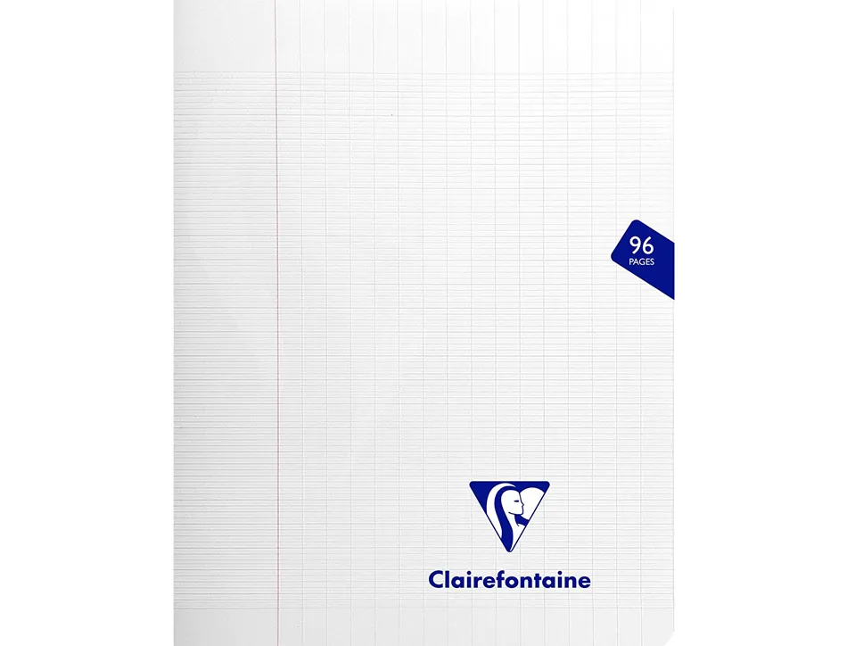 Cahier piqué clairefontaine mimesys couverture polypropylène a5+ 17x22cm 96 pages 90g réglure séyès incolore