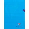 Cahier piqué clairefontaine mimesys couverture polypropylène a4 21x29,7cm 96 pages 90g réglure séyès coloris bleu