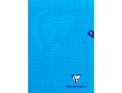 Cahier piqué clairefontaine mimesys couverture polypropylène a4 21x29,7cm 96 pages 90g réglure séyès coloris bleu