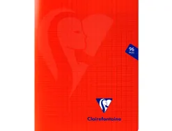 Cahier piqué clairefontaine mimesys couverture polypropylène a5+ 17x22cm 96 pages 90g réglure séyès coloris rouge