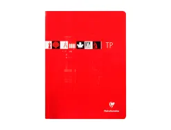 Cahier piqué clairefontaine travaux pratiques papier vélin velouté a4+ 24x32cm 64 pages 32 séyès/32 unies 90g