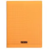 Cahier piqué clairefontaine couverture polypropylène transparente a4+ 24x32cm 96 pages 90g séyès coloris orange