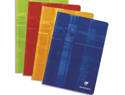 Cahier piqué clairefontaine papier vélin velouté couverture pelliculée a4 21x29,7cm 96 pages 90g 5x5mm