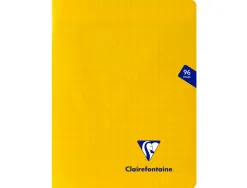 Cahier piqué clairefontaine mimesys couverture polypropylène a5+ 17x22cm 96 pages 90g réglure séyès coloris jaune