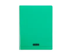 Cahier piqué clairefontaine couverture polypropylène transparente a4+ 24x32cm 96 pages 90g séyès coloris vert